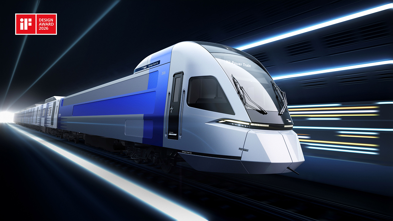 현대로템은 iF 디자인 어워드 2023에서 수소전기트램으로 국내 철도 업계 최초의 글로벌 디자인상을 수상한 데 이어, 2026년에는 수소전기동력차와 수소전기동차로 추가 수상까지 달성했다.