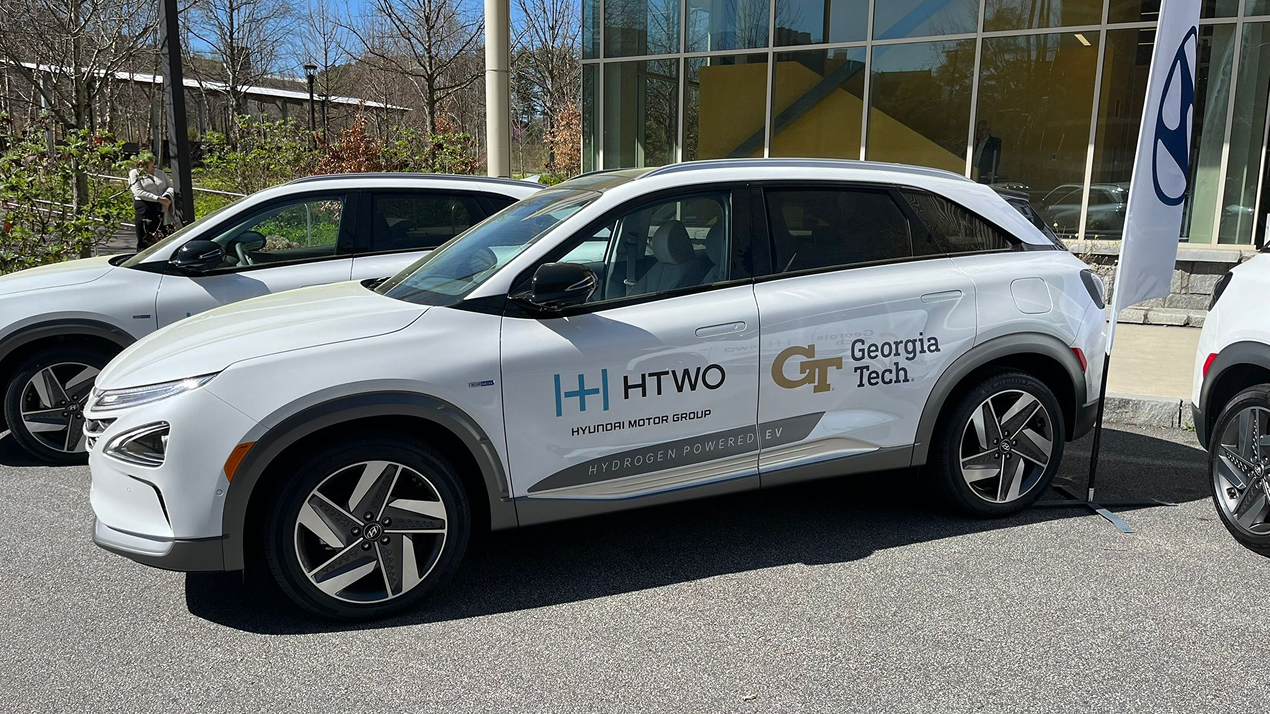 The partnership between Hyundai and the Georgia Tech includes the donation of four NEXO fuel cell electric SUVs and a hydrogen electrolyzer project to support campus operation and interdisciplinary research.