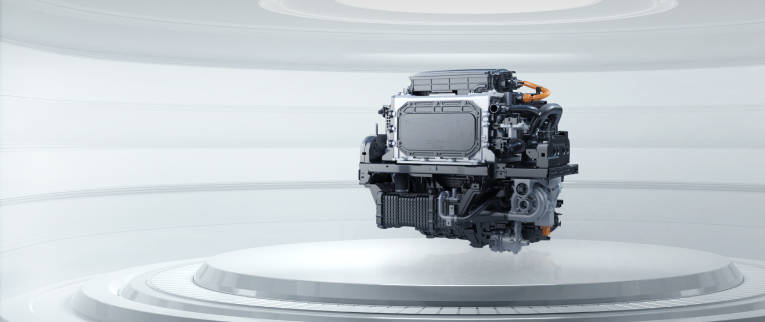 Hyundai Motor's hydrogen fuel cell system brand HTWO's eco- friendly engine