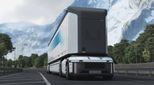 Hyundai Motor's hydrogen-electric truck, Xcient Fuel Cell