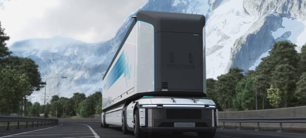 Hyundai Motor's hydrogen-electric truck, Xcient Fuel Cell