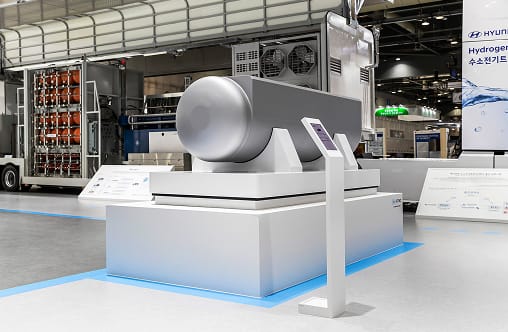 현대자동차그룹(HTWO)의 액체수소 저장시스템 목업, 영하 253도 극저온에서 안전하고 효율적인 저장 구현 및 대용량 에너지 공급 기반 기술 소개
